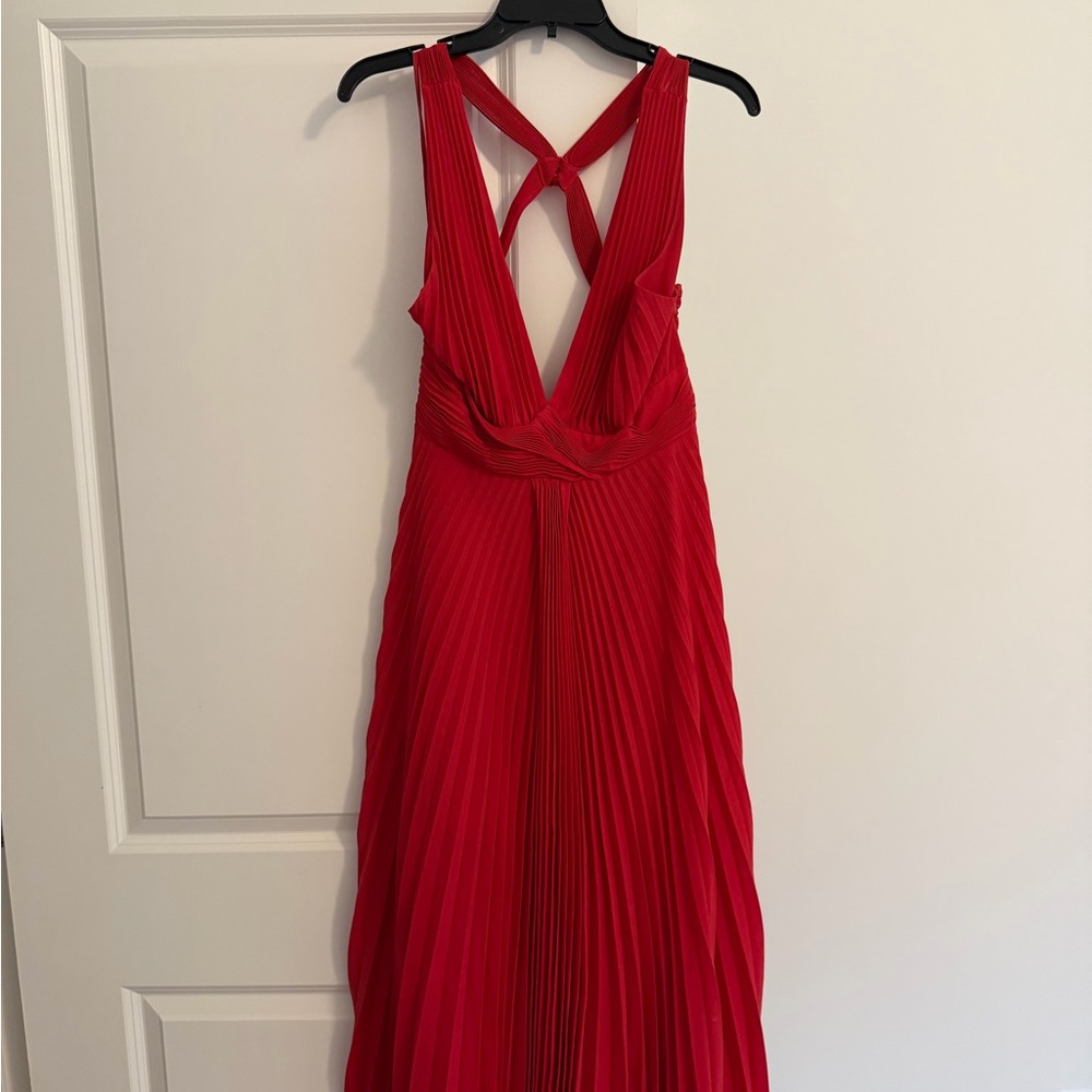 A.L.C. Vibrant Red Backless Dress
